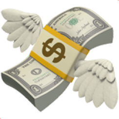 Flying money emoji